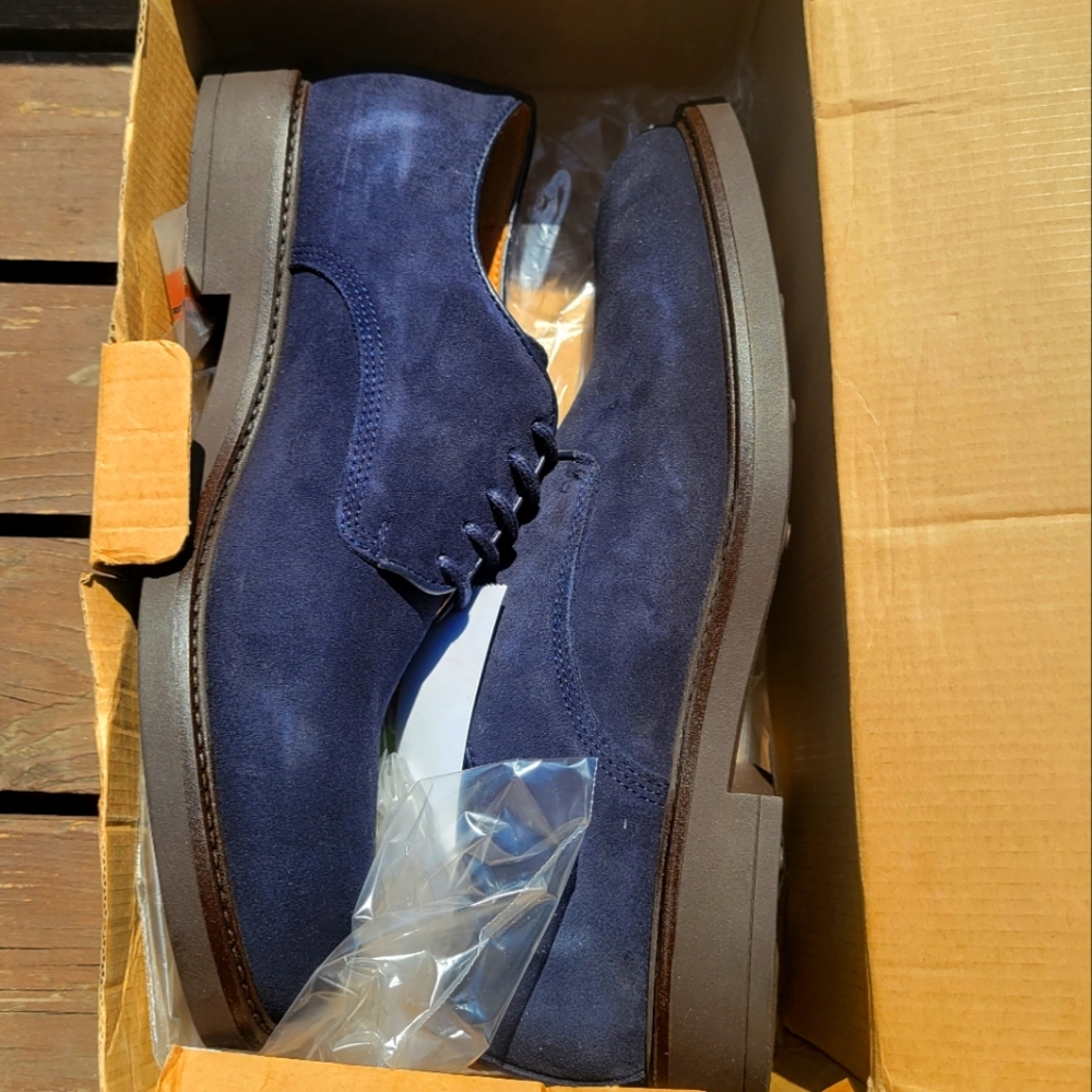MNG/Mango blue suede mens shoes size9